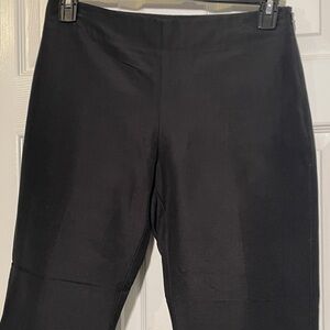 Talbots black raw silk blend pants.